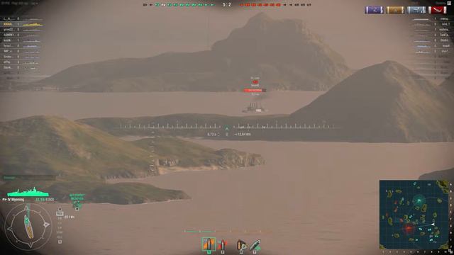 WOWS Wyoming победа 4 KIRASIR25 смотреть онлайн