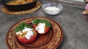 Фаршированные ПЕРЦЫ с фасолью