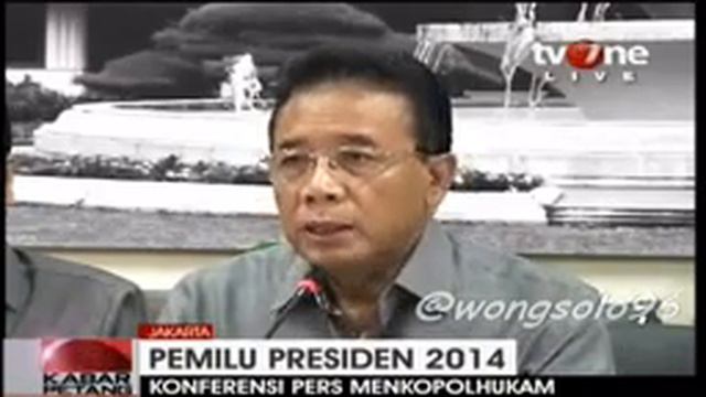 Konferensi Pers Menkopolhukam Djoko Suyanto terkait keputusan Prabowo mundur dari PILPRES 2014 смотреть онлайн
