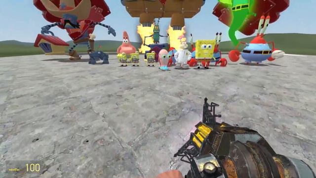 Cursed Mickey Mouse VS All SPONGE BOB NEXTBOTS PACK in Garry's Mod