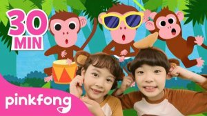 Monkey Banana and more 🙈🙉 |  Animal Songs | Pinkfong Songs for Children
