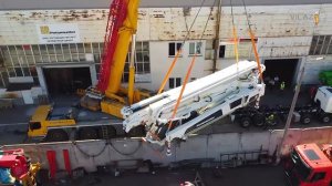 Installation of the PUTZMEISTER M-62 concrete pump on the VOLVO chassis