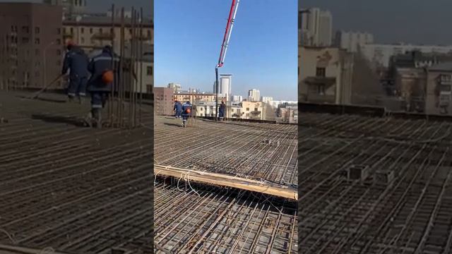Заливаем бетон на узкой площадке
