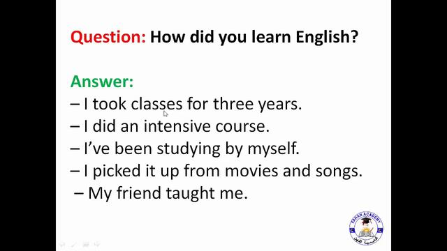 Su'aalaha iyo Jawaabaha Caamka ah Ee English-ka part two