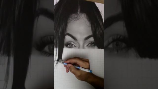 Hyperrealistic portrait drawing of the great actress Serinda Swan (Karla Dixon from "Reacher")