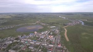 с. Исетское с высоты 500 метров