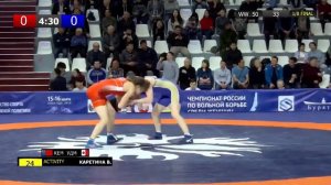 ЧР по вольной борьбе среди женщин. Чепсаракова В. (КЕМ) - Каретина В. (УДМ) - 1/8 ФИНАЛ, 50кг