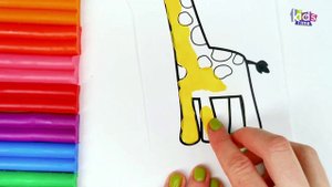 Рисунки из Пластилина для Детей. Жираф. Буква Ж.