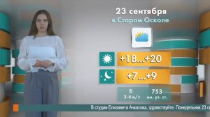 Погода в Старом Осколе на 23 сентября