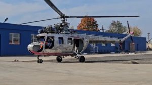 Взлёт вертолета Ми-1.5 "Пепела́ц" , MadMax helicopter takeoff.