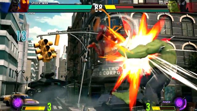 Venom & Spider-Man Vs Hulk & Black Spider-Man [Very Hard AI] | Marvel vs Capcom: Infinite смотреть онлайн