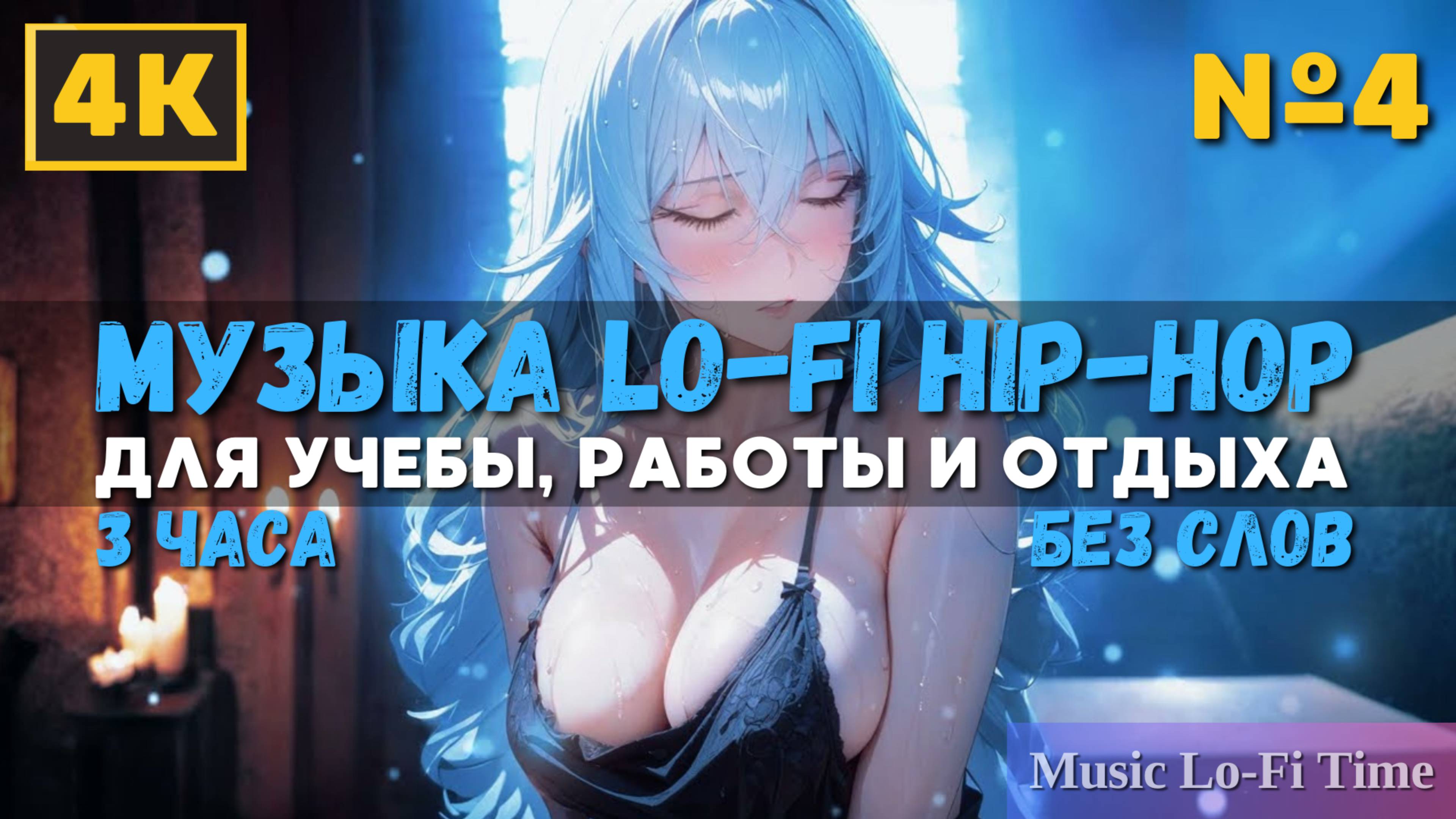 4К Музыка для работы, учебы и отдыха - Lofi hip-hop музыка без слов с милашкой на фоне