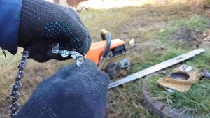 Как снять цепь с бензопилы и заточить ее