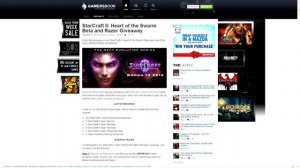 100 Beta Key + Razer Gear Giveaway: StarCraft 2: Heart of the Swarm + Trailer