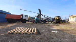 Музей Вертолетов. Устранение повреждений Ми-24.