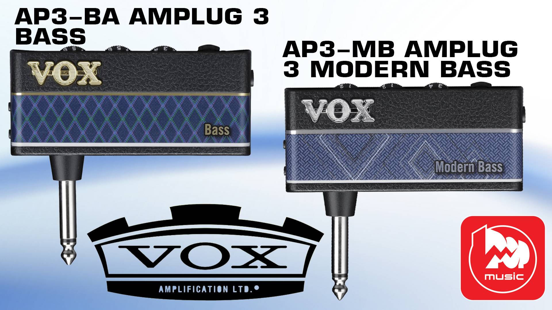 Моделирующий басовый усилитель для наушников VOX AP3-BA AMPLUG 3 BASS и MODERN BASS