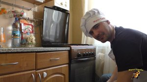Багет фаршированый грибами и курицей