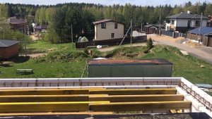 Установка опалубки плиты перекрытия на доме из газобетона п.Мендсары