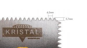 Гребёнка Kristal V-зуб 6,5х5,7 мм из стали с защитным покрытием