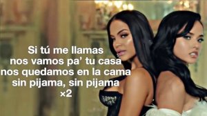 Becky G, Natti Natasha - SIN PIJAMA (Letra/Lyric)