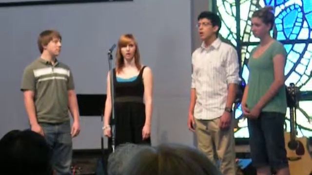 JCS quartet singing I Will Lift Up Mine Eyes