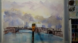 Питер. Зима. Акварель. Мастер-класс