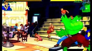 Marvel Super Heroes VS. Street Fighter (Sega Saturn) Arcade as Cyclops/Ryu