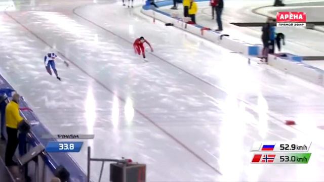 Olga Fatkulina (1) 500m - 38.16 ISU European Sprint Speed Skating Championships 2017 January 7 смотреть онлайн