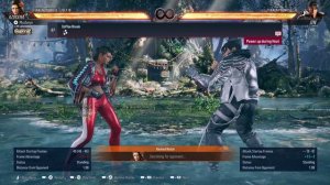 Tekken 8 CBT Azucena movelist with frame data display  (opponent all block)