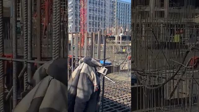 Автобетононасос в работе