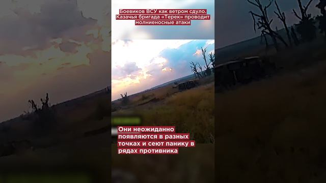 Боевиков ВСУ как ветром сдуло. Казачья бригада «Терек» проводит молниеносные атаки #shorts