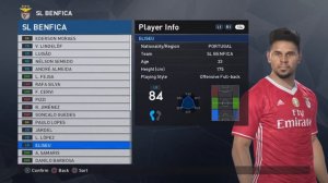 PES 2017 Benfica Lisbon Squad and Skills Pro Evolution Soccer 2017