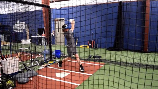 Harrison Garrett-Class of 2021 Uncommitted Catcher-Hitting Workout w/ Ty Morrison at PHB on 3-11-21