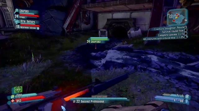 Borderlands 2 Co-op Campaign - Part 24: Creature Slaughter Round 5