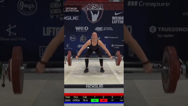 Kristina Robinson just misses her 2nd & 3rd snatch attempts #snatch #olympicweightlifting #oly #naf