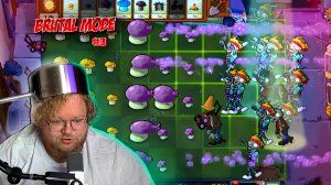 "Т2х2 СНОВА ПЫТАЕТСЯ ПРОЙТИ ТЯЖЁЛЫЙ МОД НА PVZ // ИГРАЕТ В Plants vs. Zombies Brutal Mode | 3 ЧАСТЬ
