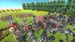 MUTANT APE Army vs ANCIENT HUMAN Army Animal Revolt Battle Simulator