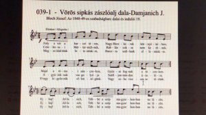 Dr. jur. Bene Ferenc Tárogató: Vörös sipkás zászlóalj dala-Damjanich J.