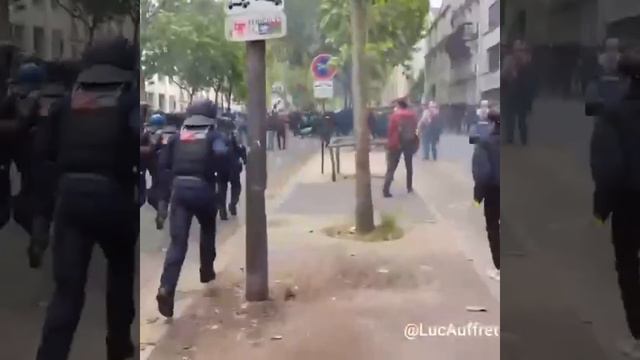 Беспорядки и столкновения с полицией начались в Париже на акции против ультраправых партий Франции