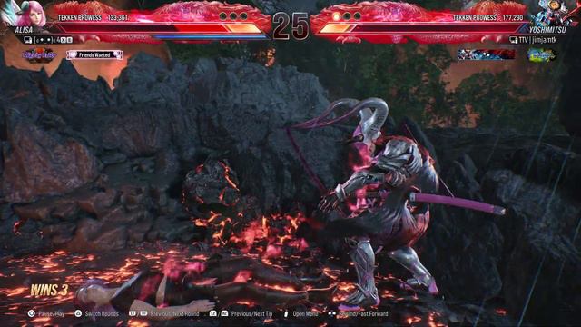 Tekken 8 Battlepass Wet Crop Top Alisa Gameplay vs. Yoshimitsu