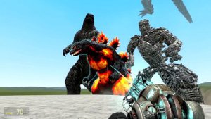 ATTACK ON TITAN CHARACTERS VS GODZILLA 2021, MECHA GODZILLA, SPACE GODZILLA AND OTHER (Garry's Mod)