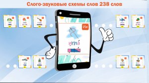 Схема слова Игла. Приложение Android на смартфон "1 Класс. Схемы слов" (238 слов).