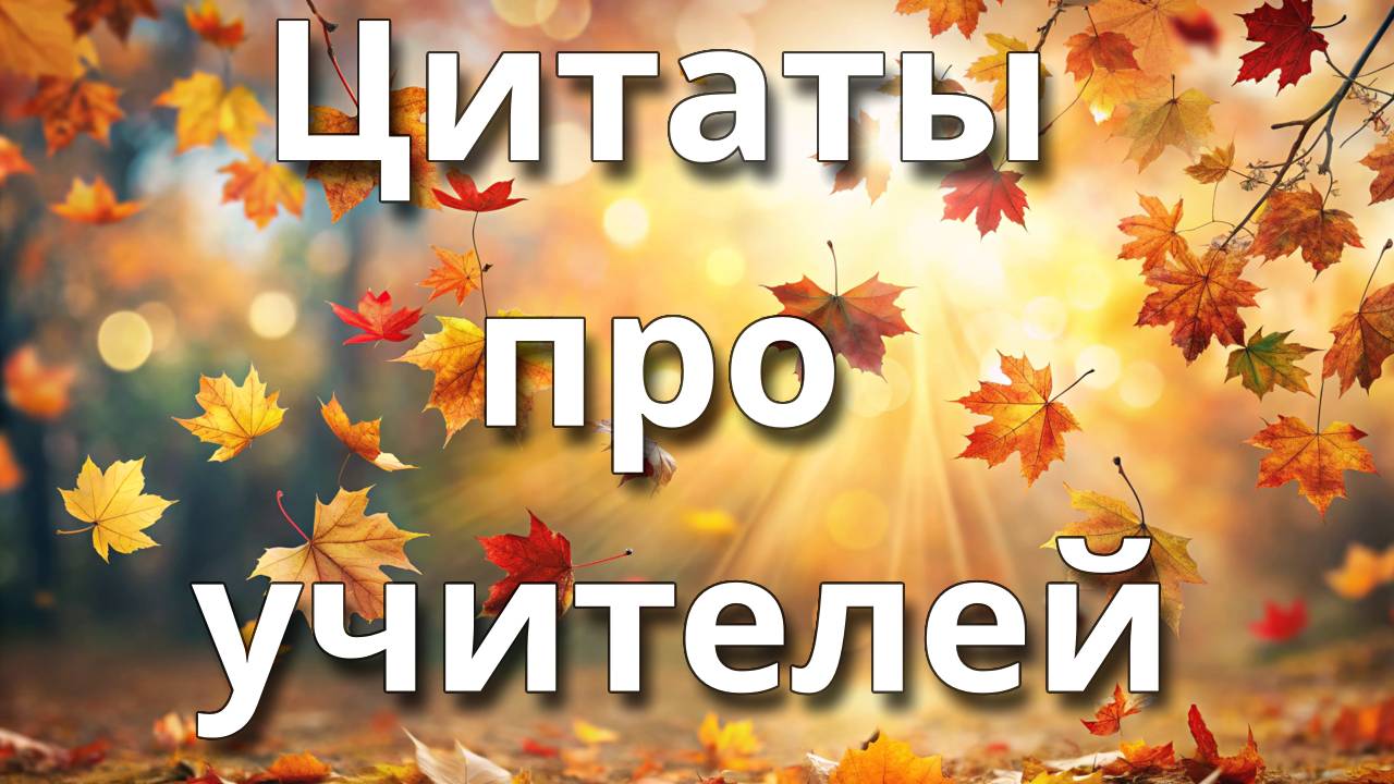 Цитаты про учителей