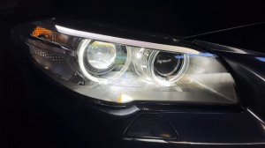 Установили мощные светодиодные Bi-Led модули Aozoom K3 Night Dragon на автомобиль BMW 5 series f10