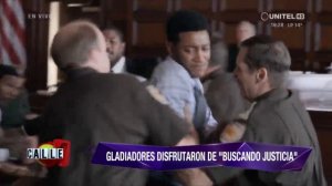 Gladiadores disfrutaron del cine, vieron "Buscando justicia"