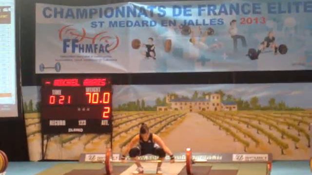 Championnat de France 2013 // Anais Michel // Arrache 70kg смотреть онлайн