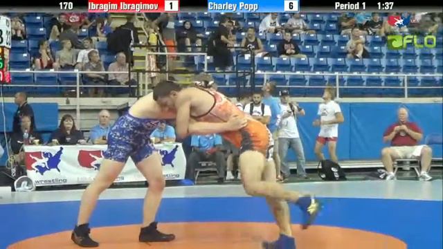 Junior 170 - Ibragim Ibragimov (Pennsylvania) vs. Charley Popp (Illinois) смотреть онлайн