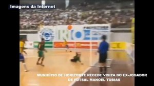 Município de Horizonte recebe visita do ex-jogador de futsal Manoel Tobias