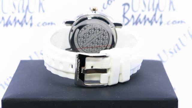 Ted Lapidus Women's Crystal White Silicone White DialTed Lapidus Watch