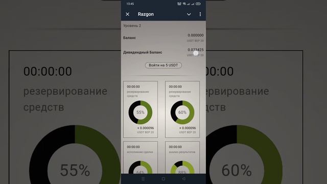 Разгон депозита 2,35% за 2 дня.